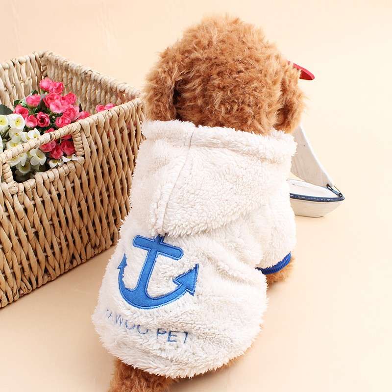 Pet Dog Clothes Apparels Coat Winter Warm Coral Velvet Costume Puppy Hoodie Hood Sweater