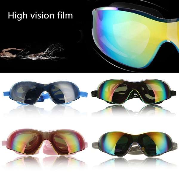 Anti-fog Uvioresistant Swimming Goggles Adjustable UV Glass + Silicone Ear Plugs