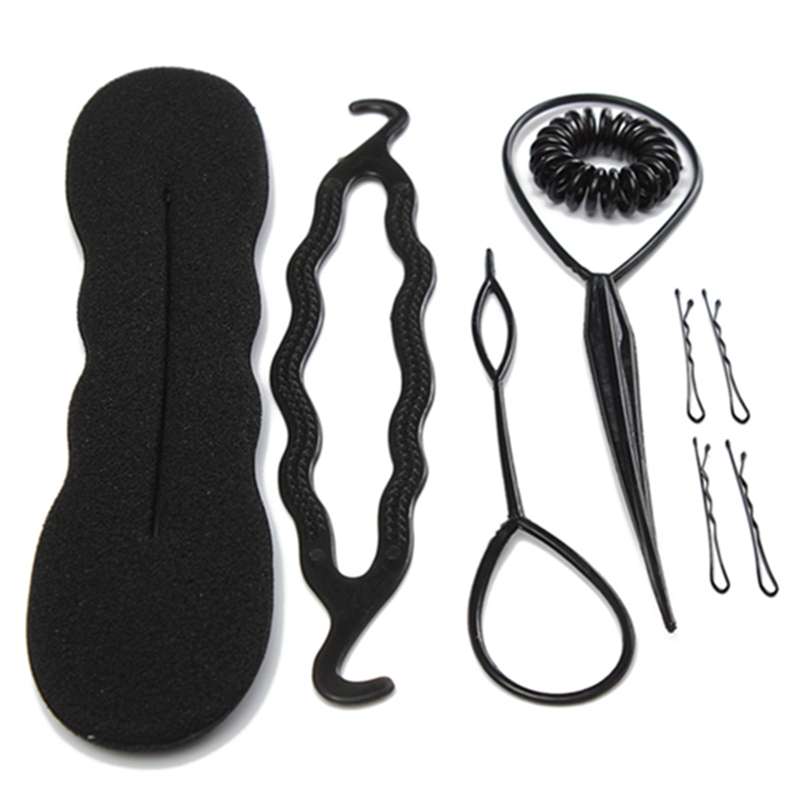 Elastic Band Twist Clips Braid Styling Hairpins Accessory Tools Set