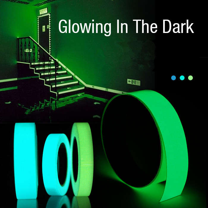 5mx15mm Luminous Tape Self-adhesive Green Blue Glowing In The Dark Safety Stage Home Decor