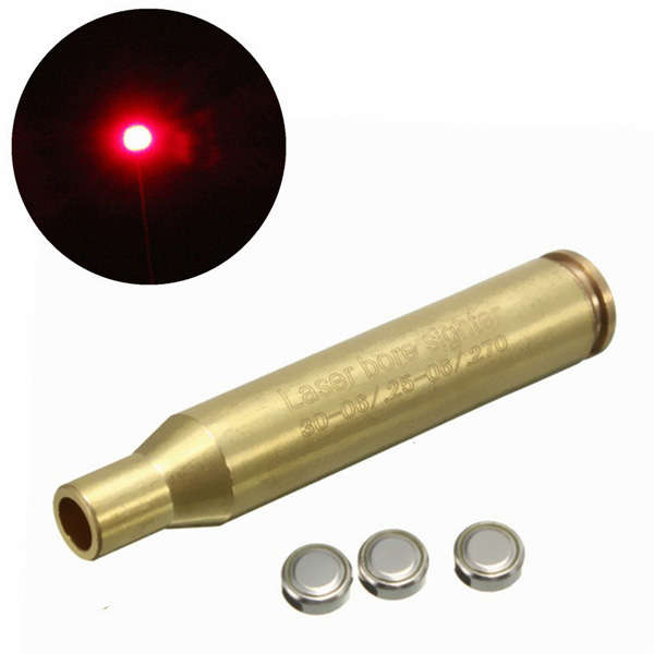 30-06 25-06 .270 Cartridge Red Laser Bore Sight Brass Bore sighter