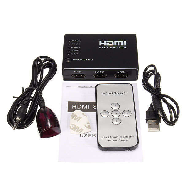 3/5 PORT HDMI Switch Switcher Selector Splitter Hub Box 1080P for HDTV PS3 XBOX