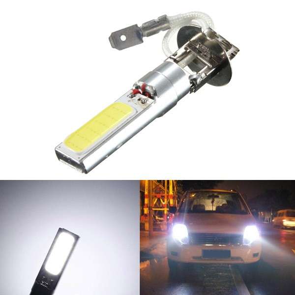 White Headlight DC12V LED H3 COB Light Bulb Fog Running Light Bulb