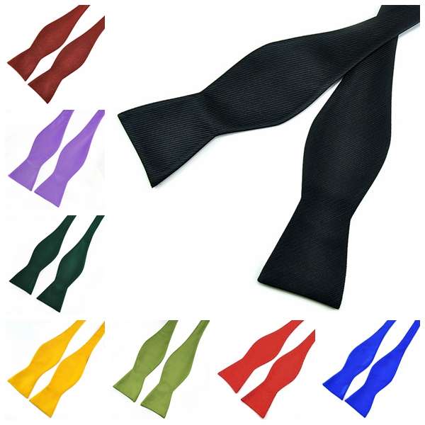 PenSee Men's Bow Ties Casual Solid Paisley Jacquard Woven Silk Neckties Accessory