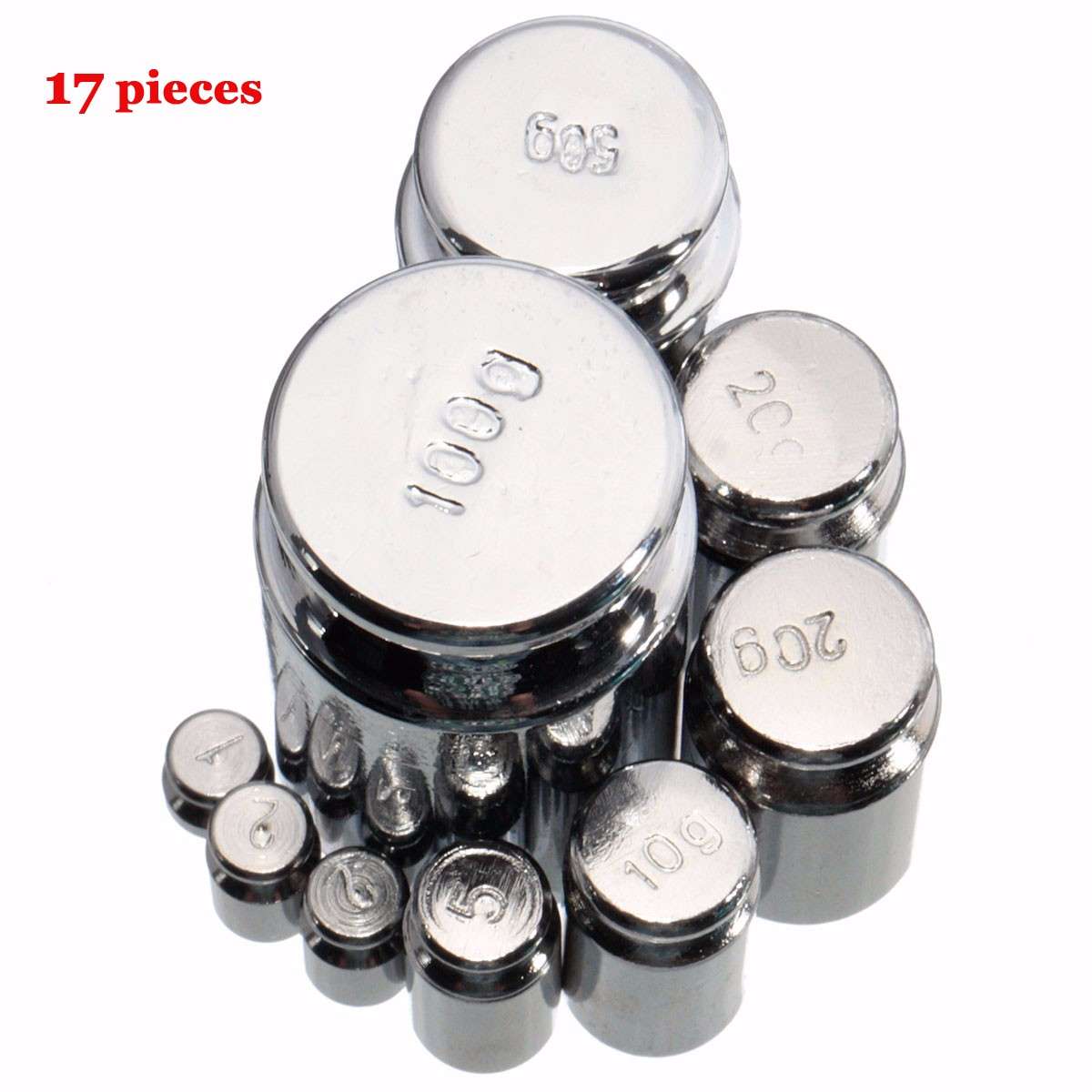 17Pcs 211.1g 10mg-100g M2 Set Grams Precision Calibration Weight Digital Scale