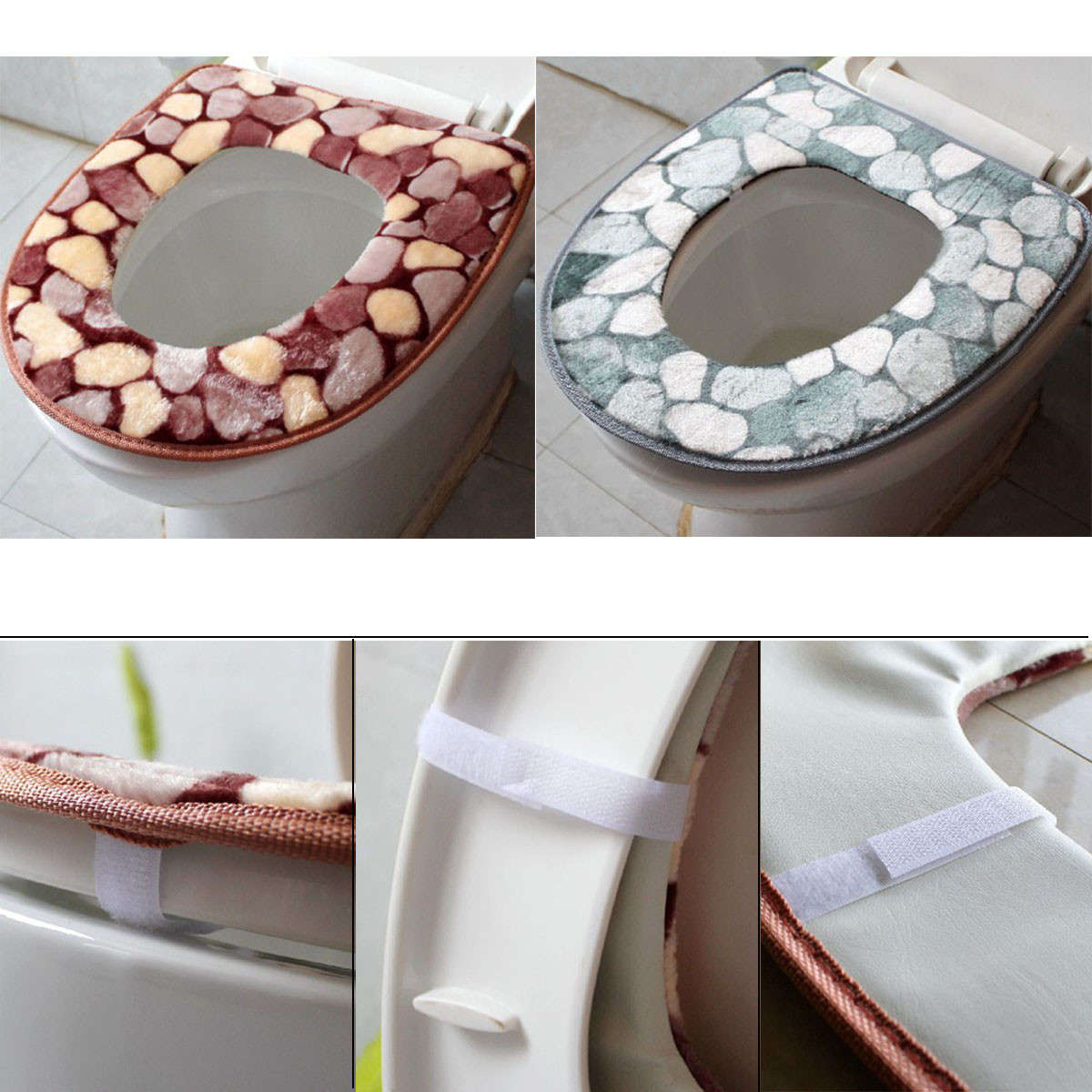 Bathroom Toilet Seat Cover Cotton Protective Closestool Pad Mat