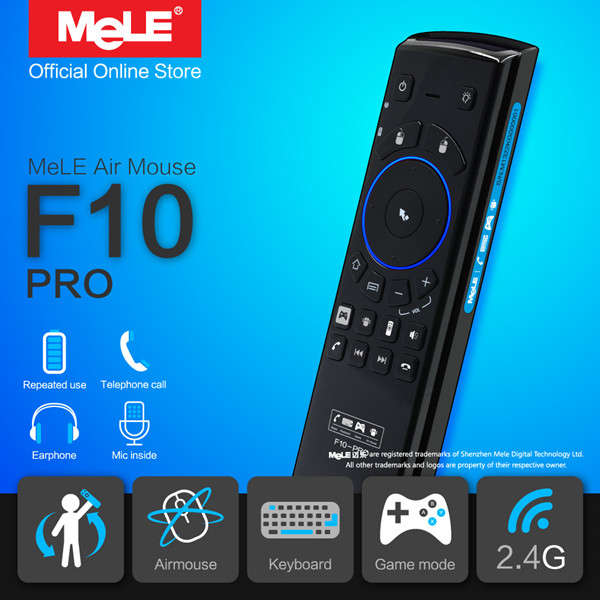 MeLE F10 Pro Wireless Keyboard Air Mouse 2.4GHz with Mic - Perfect Timing