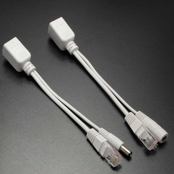 Power Over Ethernet Passive POE Injector Splitter Kit For All Devices White