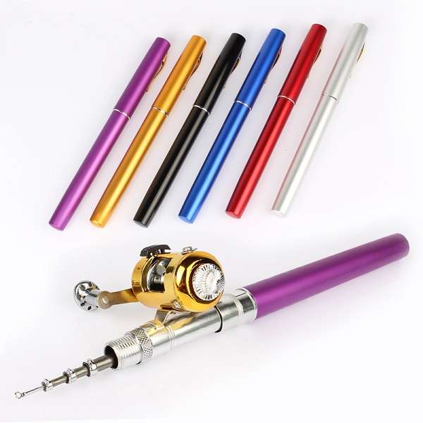 1.4M Pocket Pen Fishing Rod Mini Telescopic Portable Fishing Rods With Drum Fishing Reel
