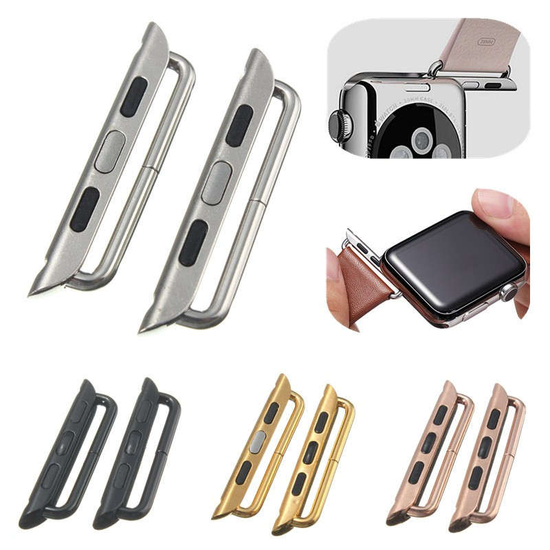 Stainless Steel Watchband Adapter Watch Strap Connector For Apple Watch iWatch 38/42mm