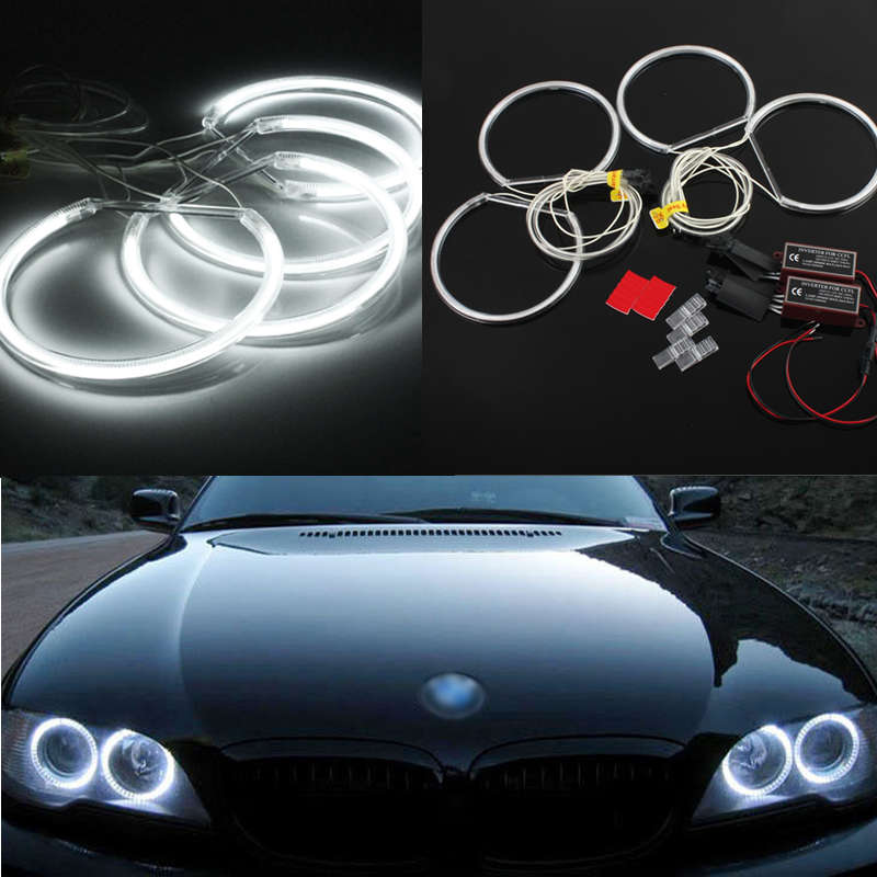 4pcs Xenon White Led CCFL Angel Eyes Halo Rings lights For BMW E36 E39 E46