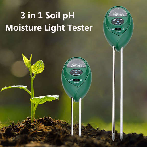 3 in1 Plant Flowers Soil PH Tester Moisture Light Meter