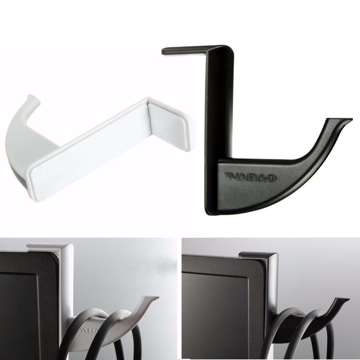 Universal Headphone Headset Earphone Holder Hanger Wall PC Monitor Stand