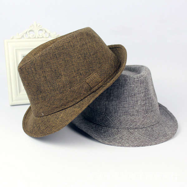 Men Women Cotton Wide Brim Panama Fedora Hats Jazz Caps Top Beach Visor Hat