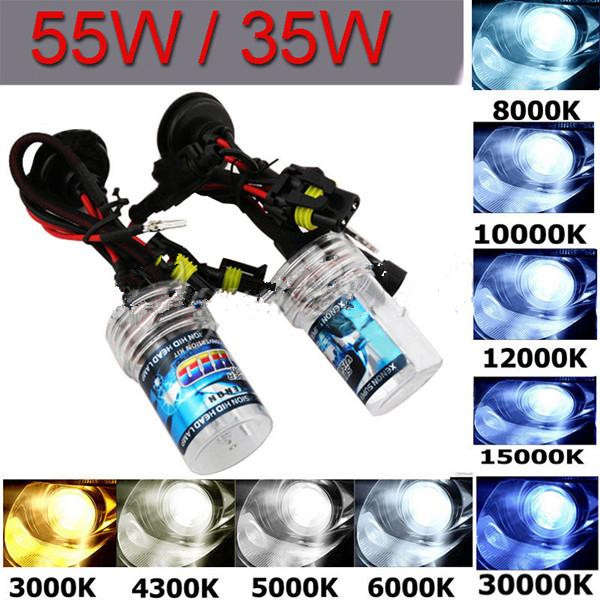 12V 55W H7 HID Bi-Xenon Kit slim digital Ballast Conversion Bulbs Lights