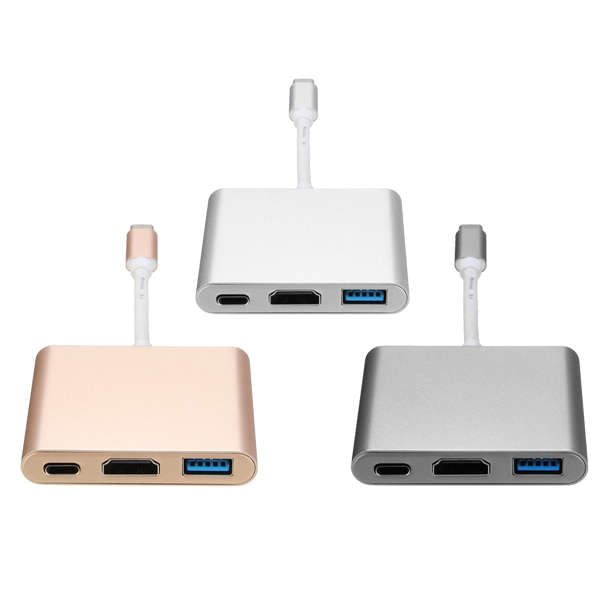 UBS 3.1 Type-C to 4K HDMI USB 3.0 HUB USB-C Charging Port OTG Adapter Cable