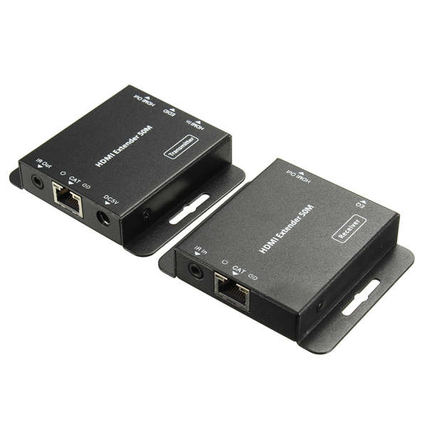 HD 50M EDID IR HDMI Over Ethernet Network RJ45 LAN CAT5e CAT6 Adapter Extender