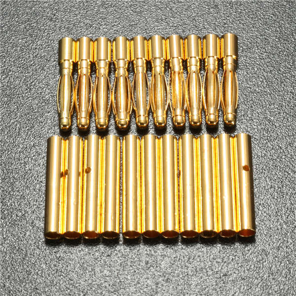20pcs 2mm Copper Male/Female Banana Connectors For Battery ESC Plug