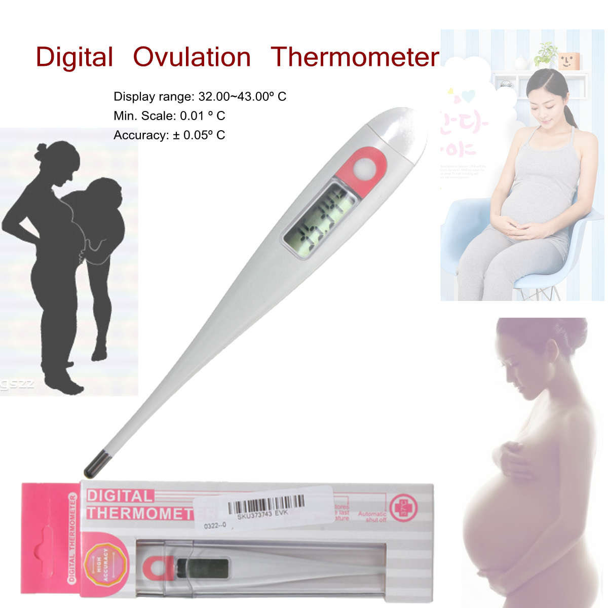 DT-12A Digital Basal BBT Centigrade Predict Ovulation Thermometer Highly Senstive