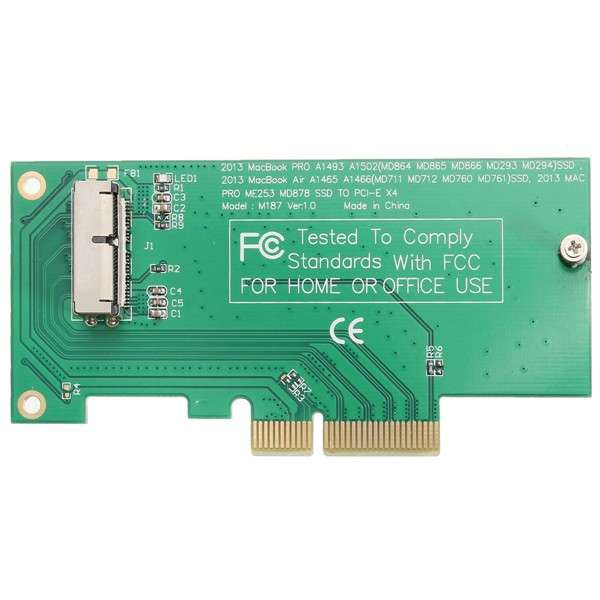 Adapter Converter Card To PCI-E X4 For Apple Macbook Pro 2013 A1493 A1466 SSD