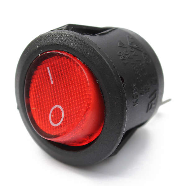 ON OFF Car Dashboard LED Illuminated Round Rocker Switch