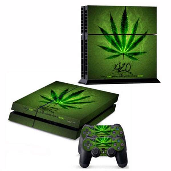 Marijuana Cannabis Cover Skin Decal Sticker for PS4 Playstation 4 Console Controller