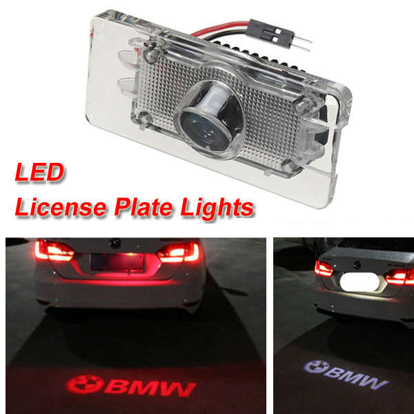 BMW Car LED Laser License Number Plate Light Shadow Logo Projector Welcom Warning Light