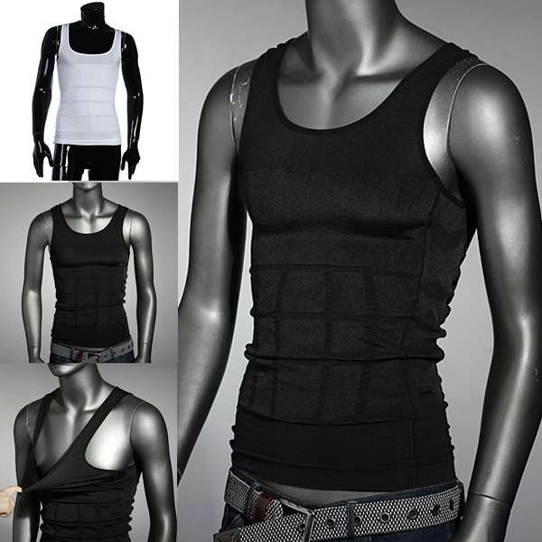 Men's Belly Fatty Slimming Body Shaper Vest Shirt Corset Underwear