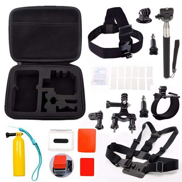 Chest Head Strap Handheld Monopod Storage Case Set Kit 11 in 1 for Xiaomi Yi SJcam SJ4000 SJ5000 SJ6