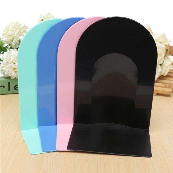 L Shaped Anti-skid Bookends Shelf Holder Book Case Suited For Home And Office