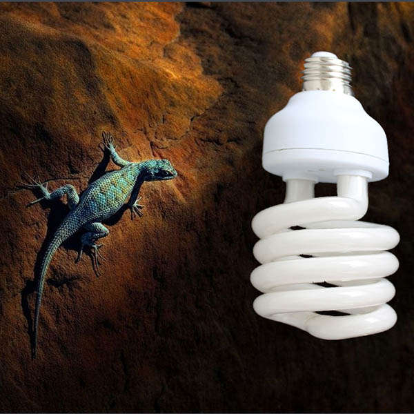 220V UVB Reptile Lamp Calcium White Ceramic Emitter Fluorescent Light Heated Breeding Vivarium Lamp