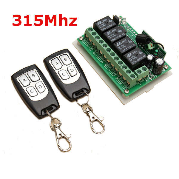 12V 4CH Channel 315Mhz Wireless Remote Control Switch