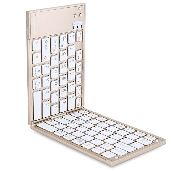 Motospeed BK40 Bluetooth Keyboard Ultra-thin Foldable GOLDEN