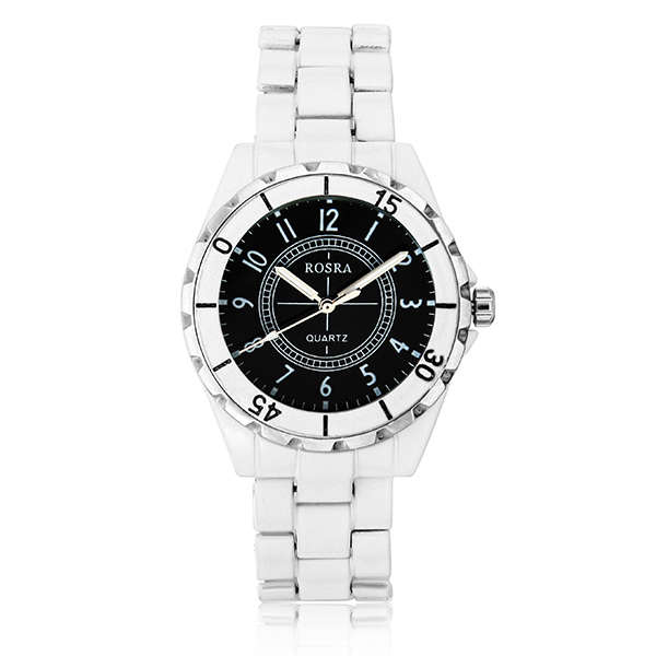 SWIDU SWI-031 Stainless Steel Withe Band Couples Watch -* Female | White