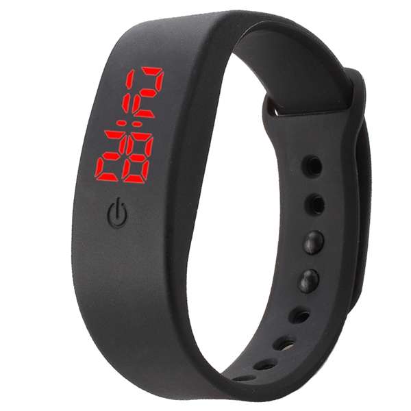 B5 LED Digital Red Light Men Women Fashion Student Silicone Bracelet Casual Unisex Sport Watch