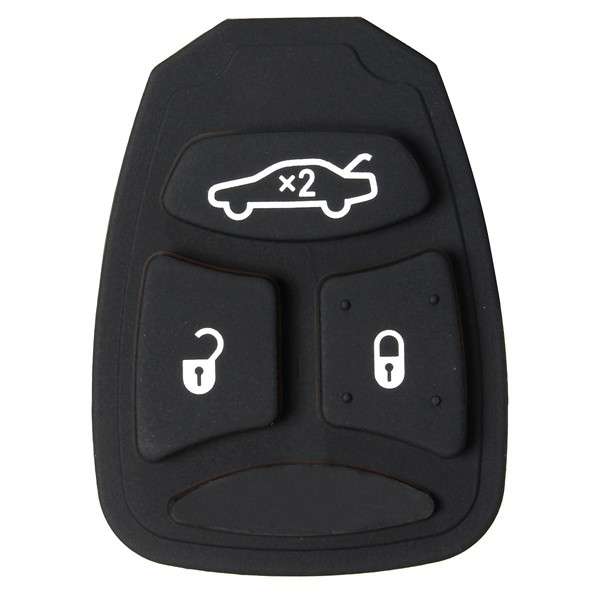 3 Button Repair Remote Key Fob Case Shell Rubber Pad For Chrysler Jeep Dodge