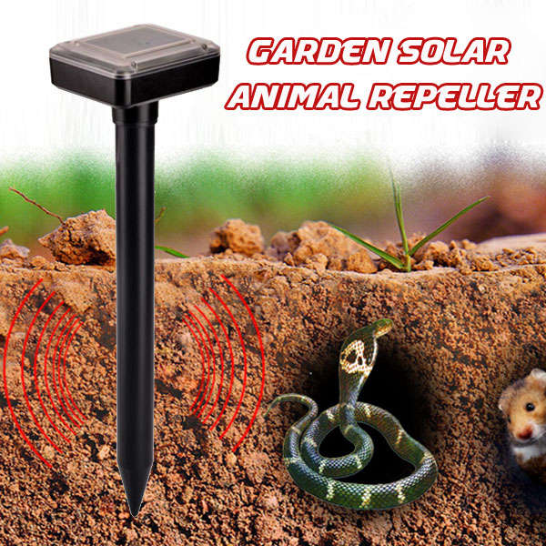 Outdoor Garden Solar Power Mole Repeller Iltrasonic Mouse Repellent