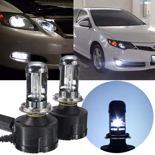 Car H4 Hi/Lo HB2 55W HID Headlight Bulb Conversion Kit with Slim Digital Ballasts