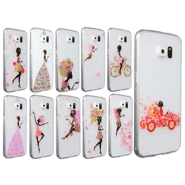 Patterned Crystal Soft TPU Gel Back Case Cover For Samsung Galaxy S6