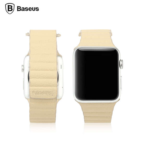 BASEUS Wrist WatchBand Strap Genuine Leather Loop Magnet Watch Band For Apple Watch 42mm