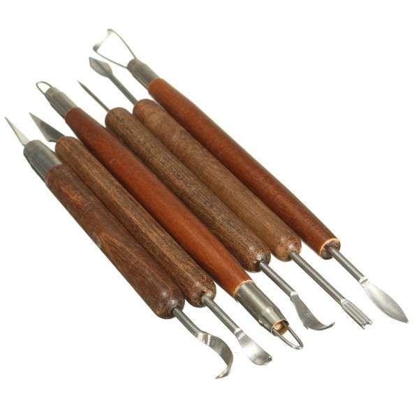 6Pcs Carving Clay Sculpting Hand Chisel Modeling Making Woodworking Process Tool
