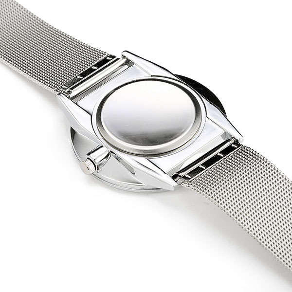 WoMaGe 654 Stainless Steel Mesh Band Analog Quartz Women Men Couple Watch -* White | Big