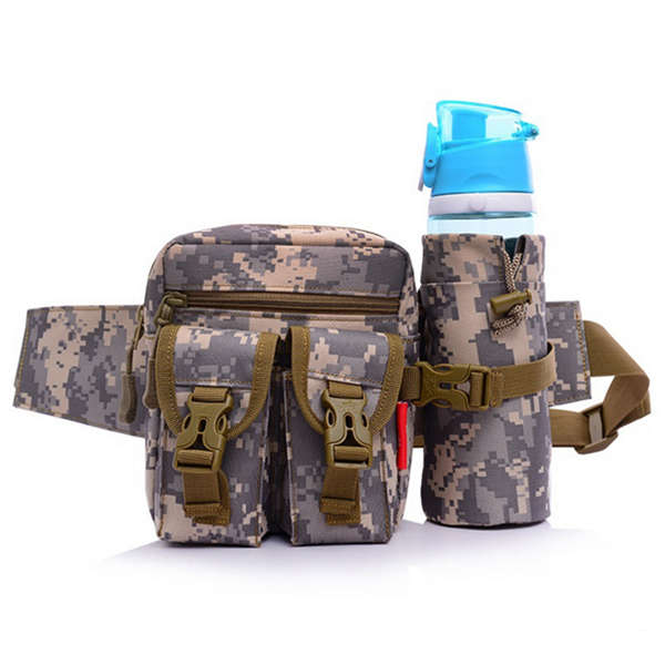 Sports Waist Pack Water Bottle Bag For Hiking Climbing Riding