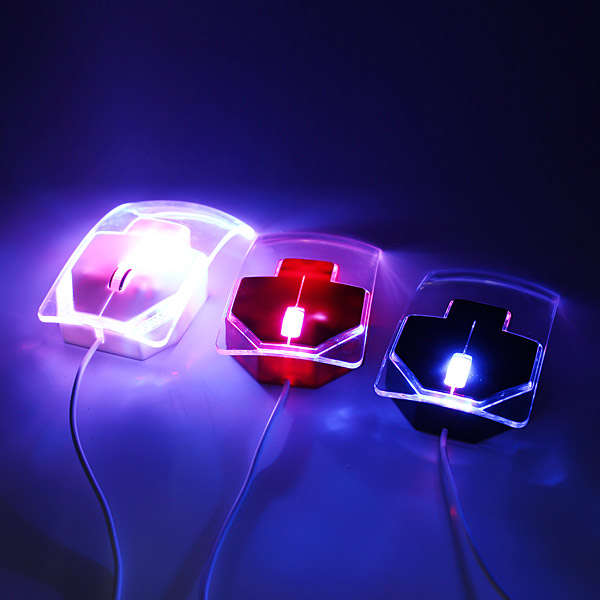 Transparent Optical LED Mouse Colorful Light Perfection