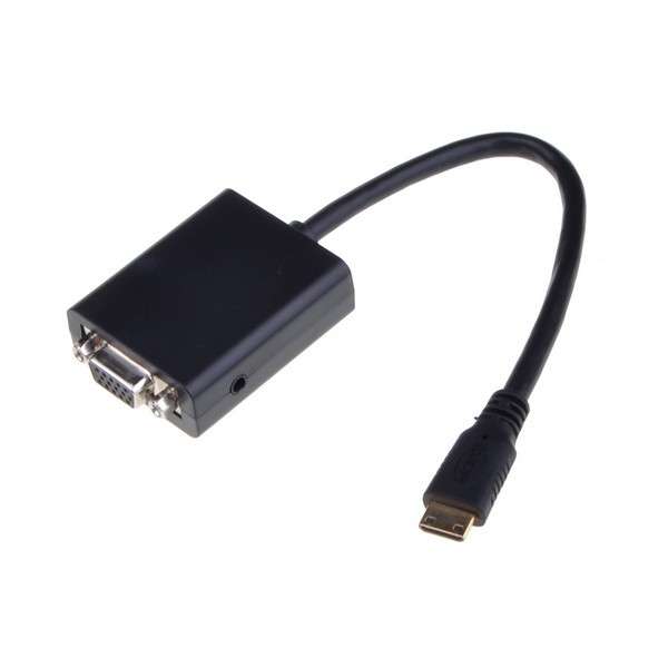 Sin Hon SH-MH2V15CM Mini HDMI to VGA Cable with Audio