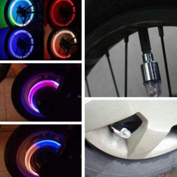 4 x Red Car Motorcycle Bike Sparkling Decorate Led Light Bulbs