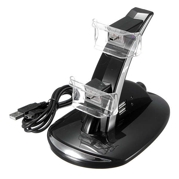 Dual USB Charging Dock Stand for PS3 Wireless Controller