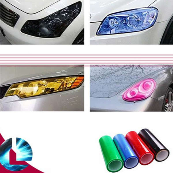 2x Blue Car Headlight Sticker Fog Xenon Light Tint Vinyl Film Sheet
