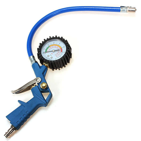 Automotive Air Tyre Tire Inflator Hose Dial Gauge 220PSI Cars Trucks