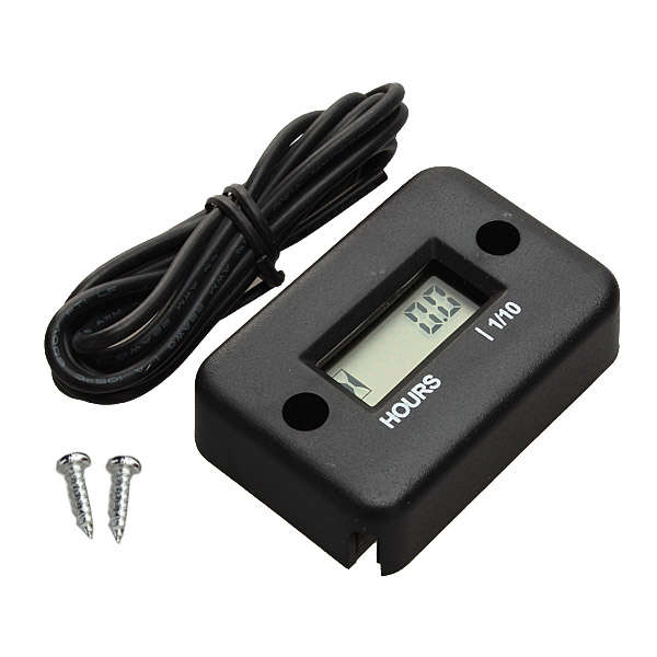 Black Hour Meter for Motorcycle ATV Snowmobile
